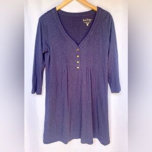 Lilly Pulitzer Navy Blue Essie Dress 3/4 Sleeves, size Medium, Cotton & Modal